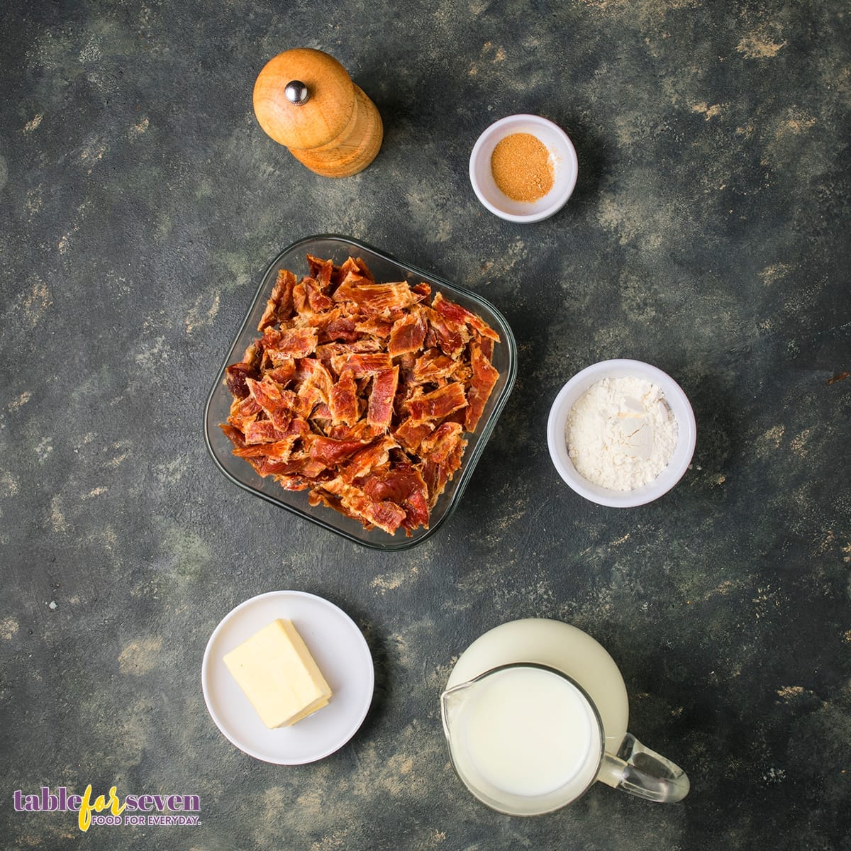 Creamed Chipped Beef Ingredients