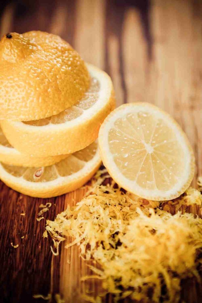 Lemon juice or zest