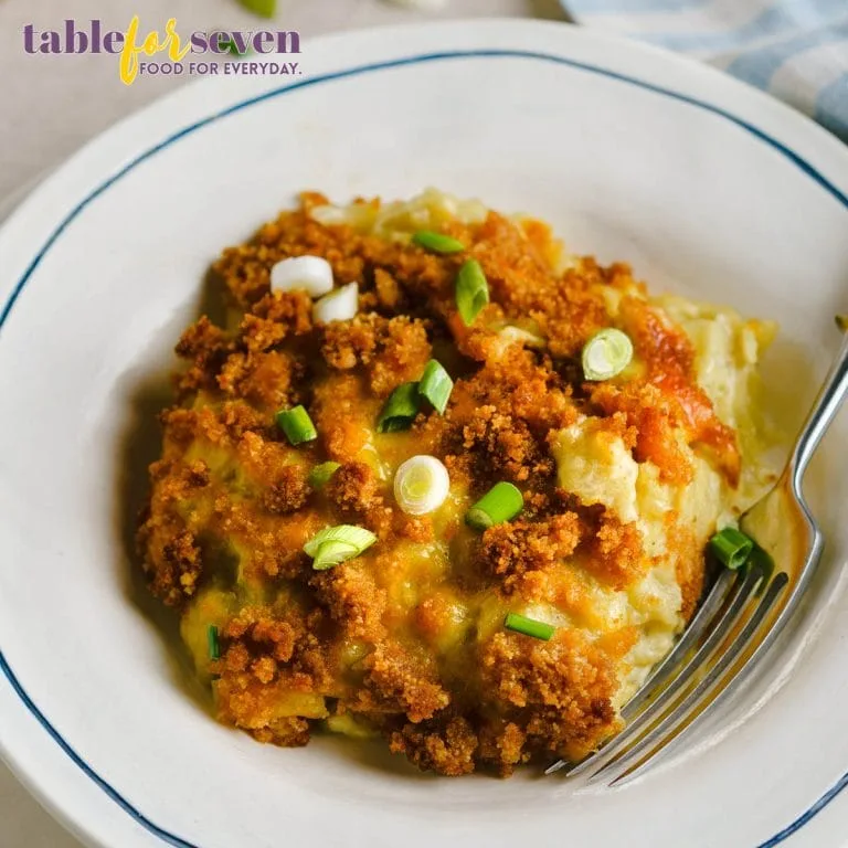 Pioneer Woman Hash Brown Casserole on a plate