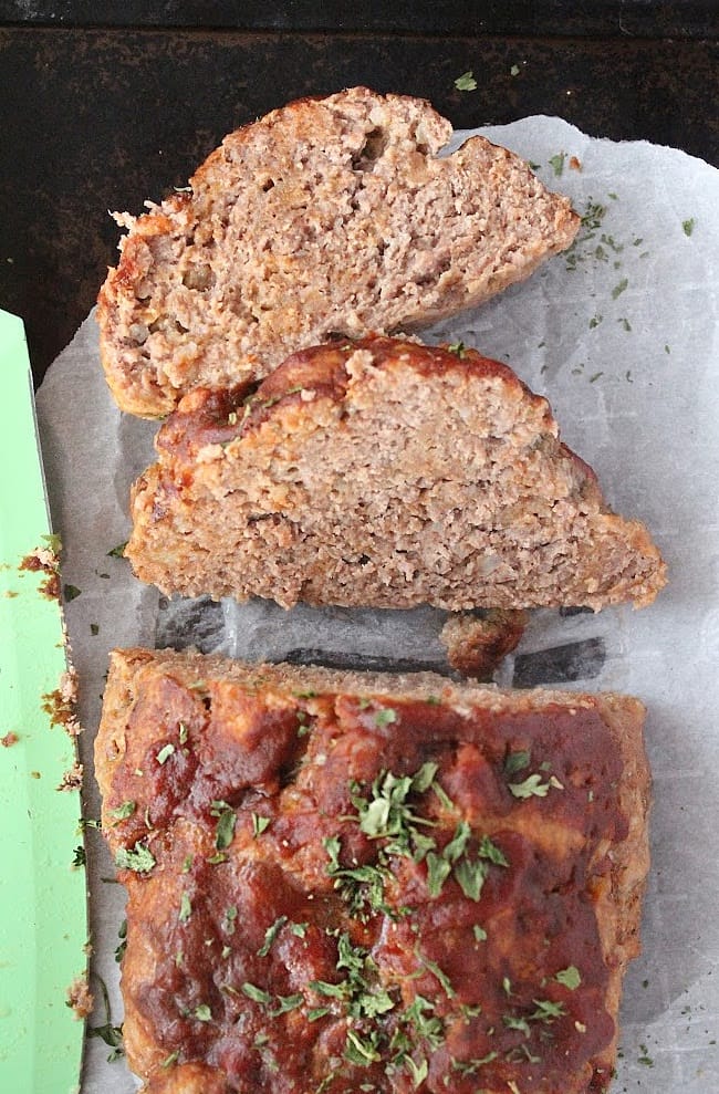 Meatloaf sliced