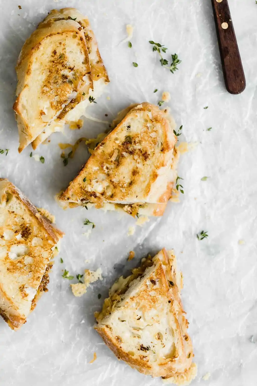 Caramelized Onion, Mustard and Gruyere Grilled Cheese