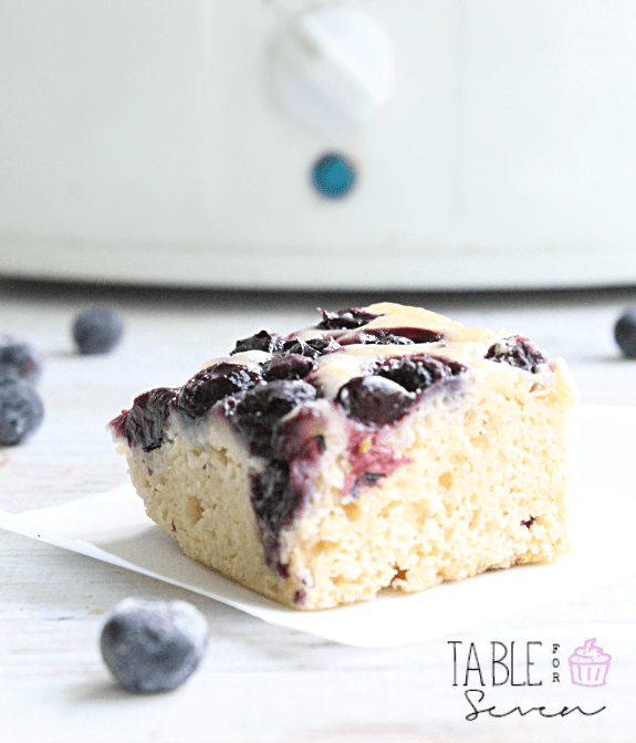 Crock Pot Blueberry Snack Cake