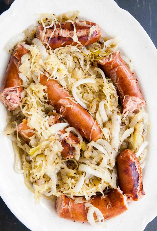 Grilled Polish Sausage and Sauerkraut