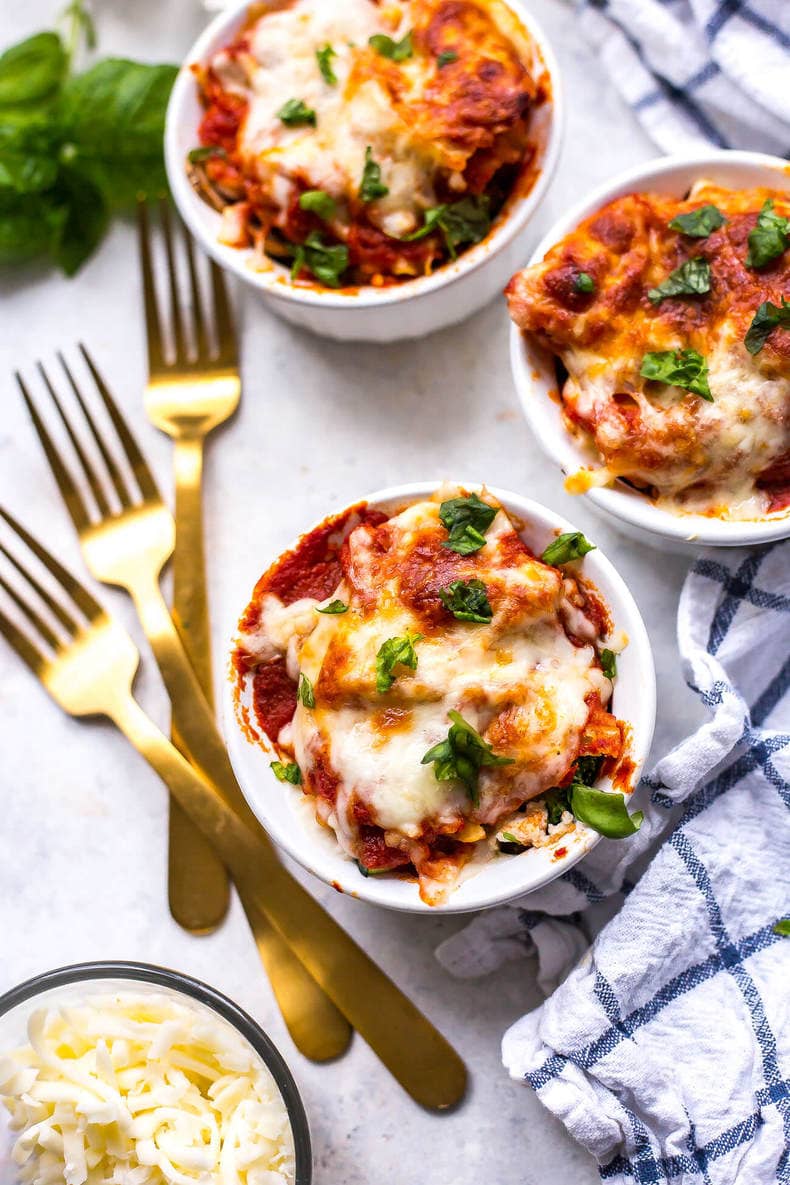 Super Easy Mini Vegetable Lasagna Cups