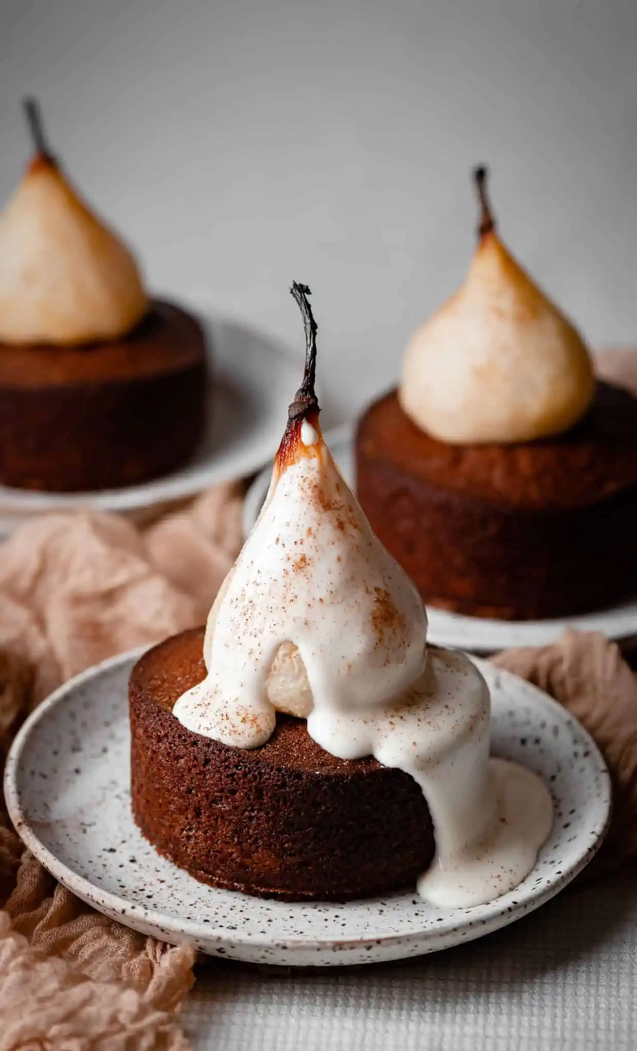 Poached Pear Cardamom Cakes