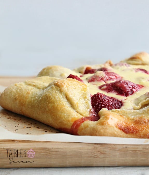 Strawberry Cream Cheese Galette close-up