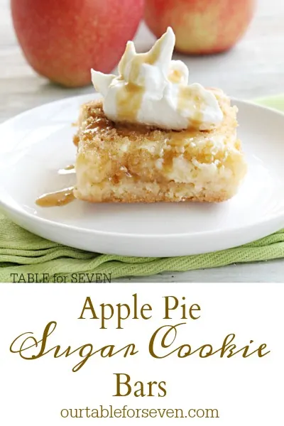 Apple Pie Sugar Cookie Bars pin