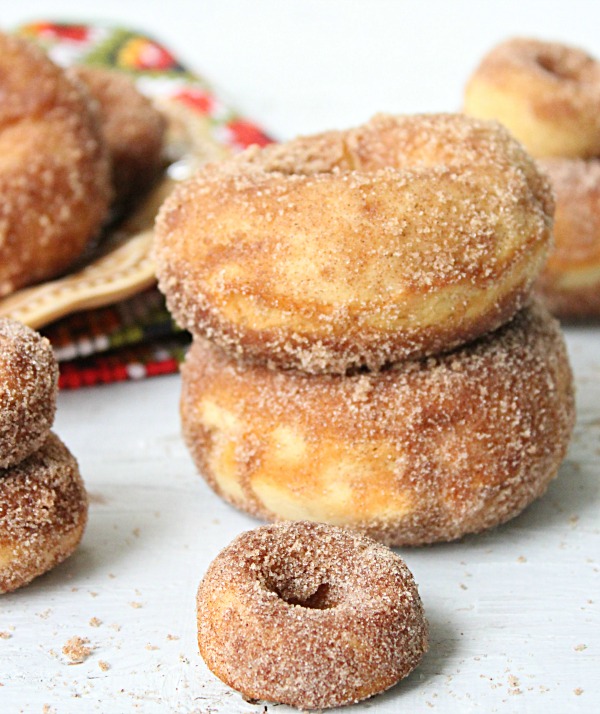 Baked Apple Cider Doughnuts close-up