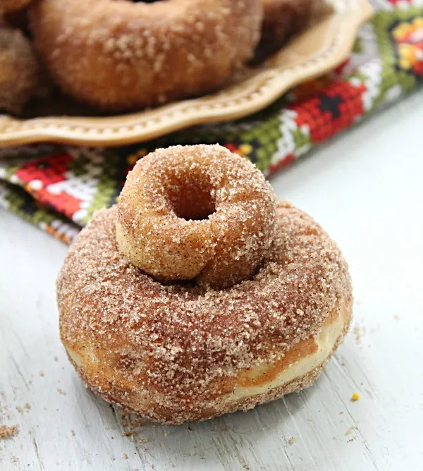 Baked Apple Cider Doughnuts top view