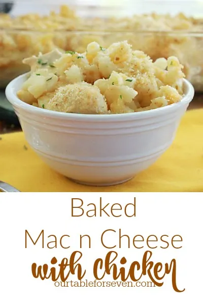 Baked Mac n Cheese with Chicken pin