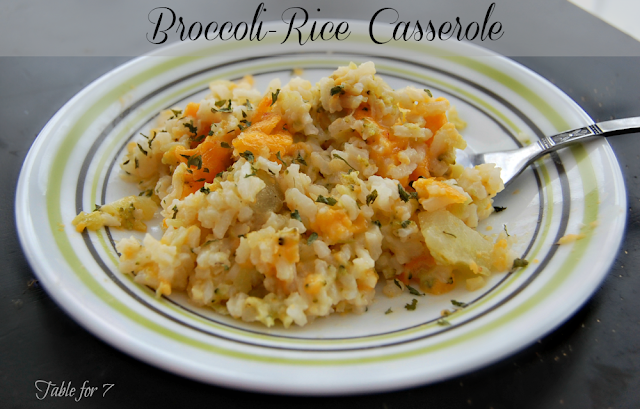 Broccoli-Rice Casserole from Table for Seven
