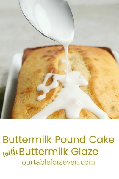 Buttermilk Pound Cake with Buttermilk Glaze pin