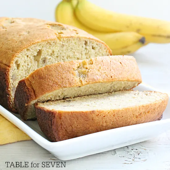 Cake Mix Banana Bread Sliced