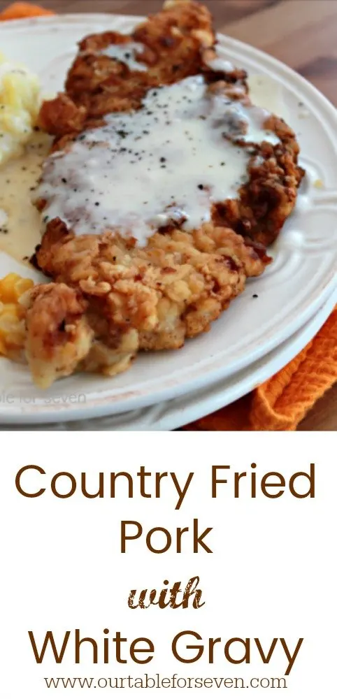 Country Fried Pork with White Gravy pin image