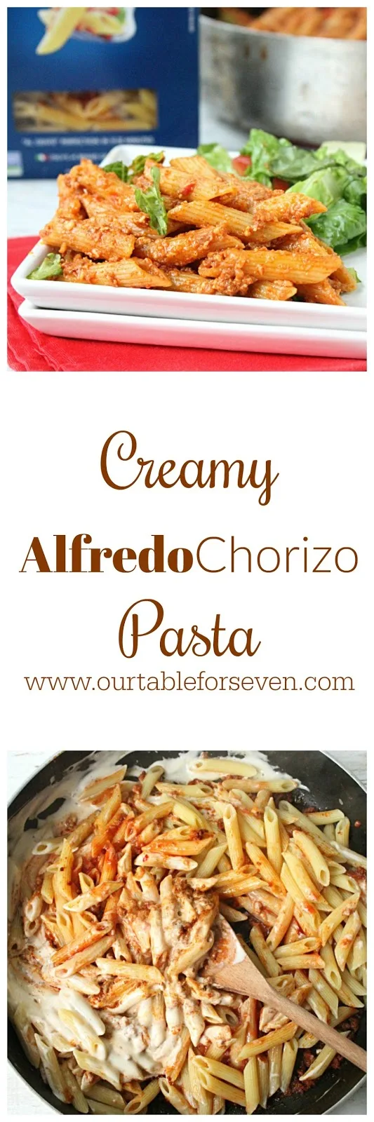 Creamy Alfredo Chorizo Pasta  pin image