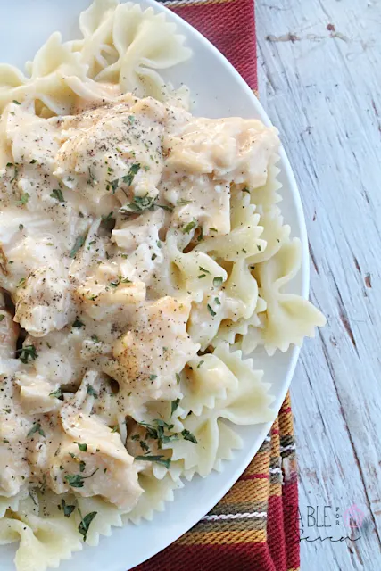 Crock Pot Cheesy Chicken on a plate