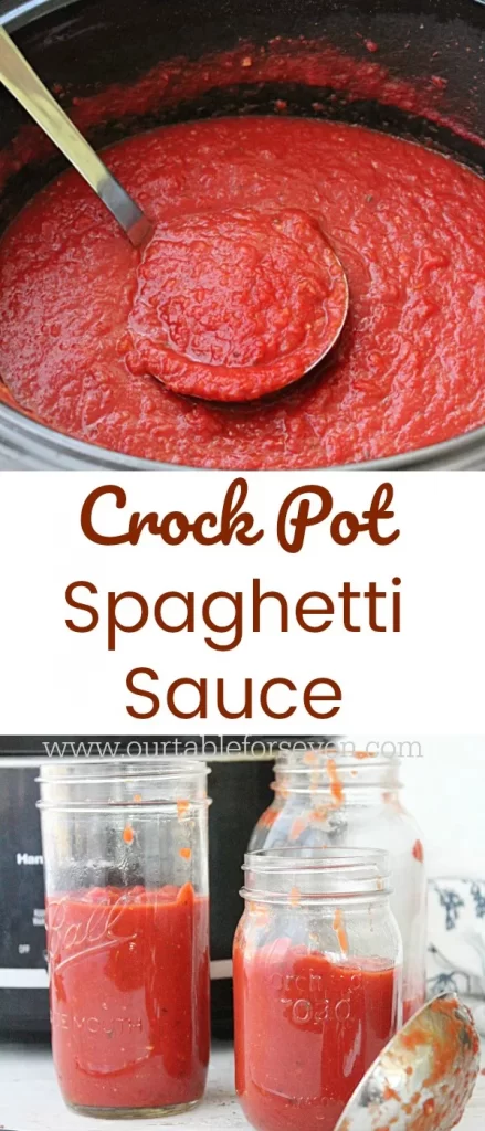 Crock Pot Spaghetti Sauce collage