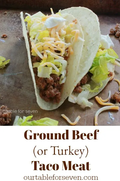 Ground Beef (or Turkey) Taco Meat Pin image