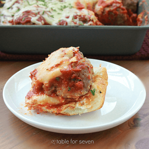 Meatball Sub Casserole served