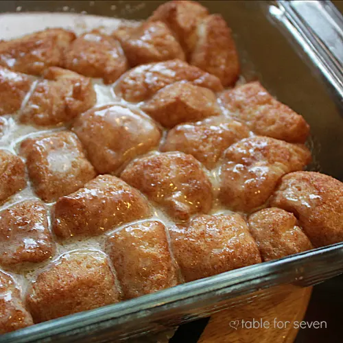 Cinnamon Roll Bites close-up