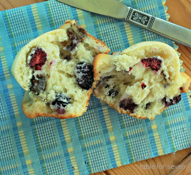 Mulberry Muffins from Table for Seven