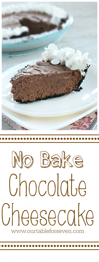 No Bake Chocolate Cheesecake pin