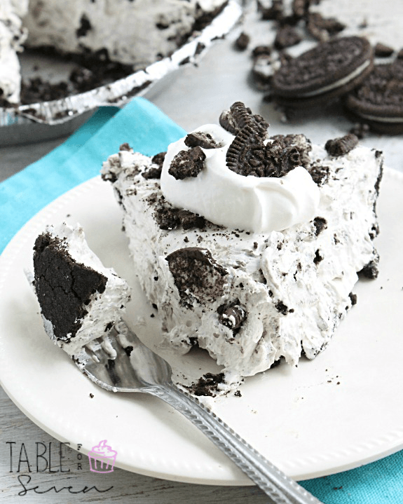 No Bake Oreo Cheesecake eating