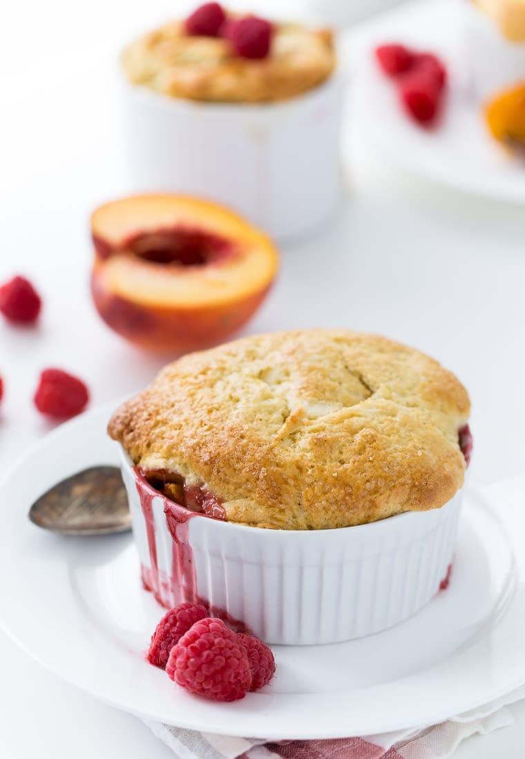 Peach Raspberry Cobbler