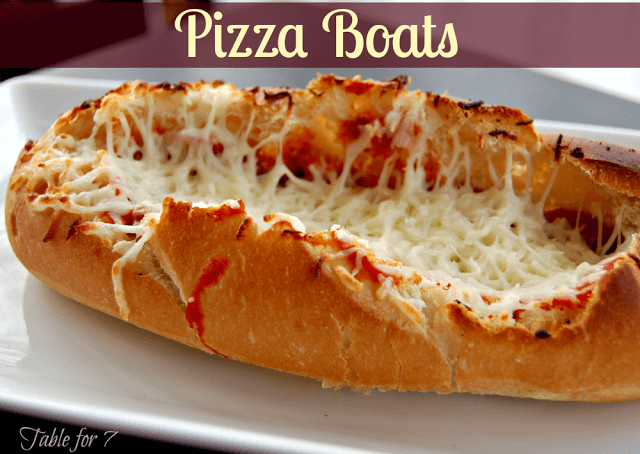 Pizza Boats from Table for Seven