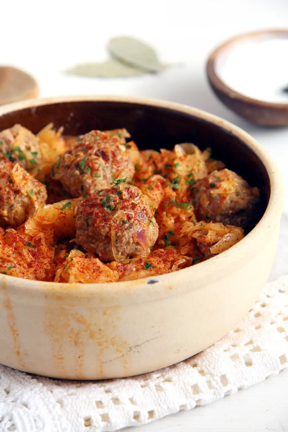 German Meatballs with Sauerkraut