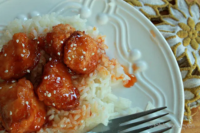 Sweet and Sour Chicken served on a plate