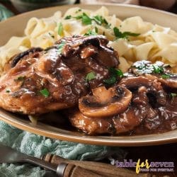 Chicken marsala served