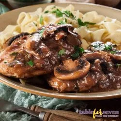 Chicken marsala served