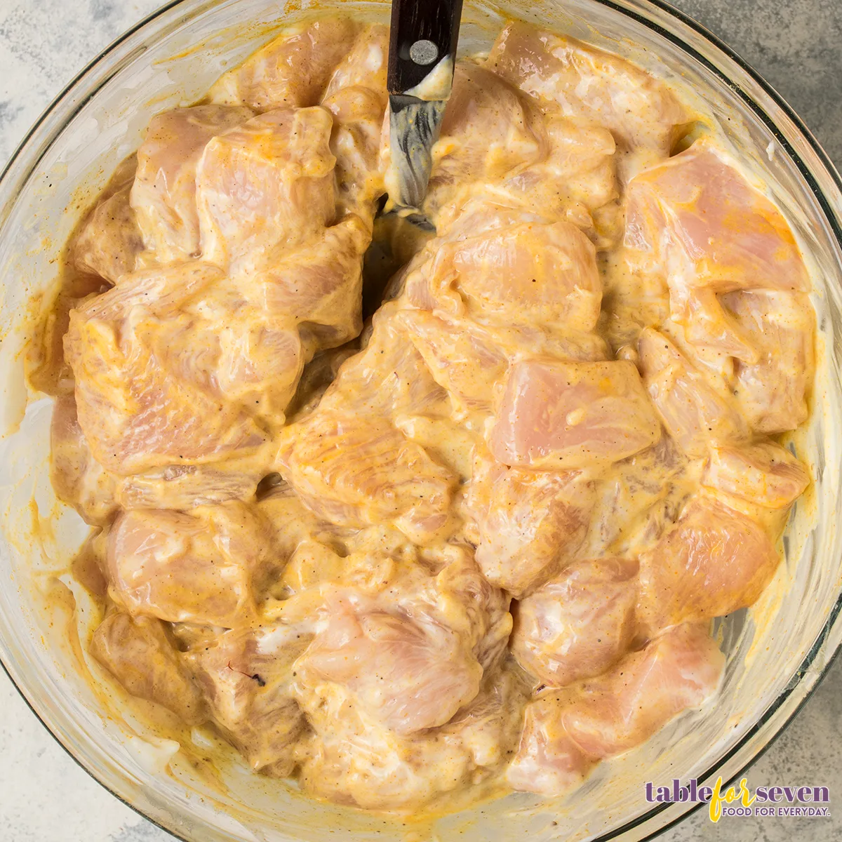 Seasoning chicken for butter chicken recipe