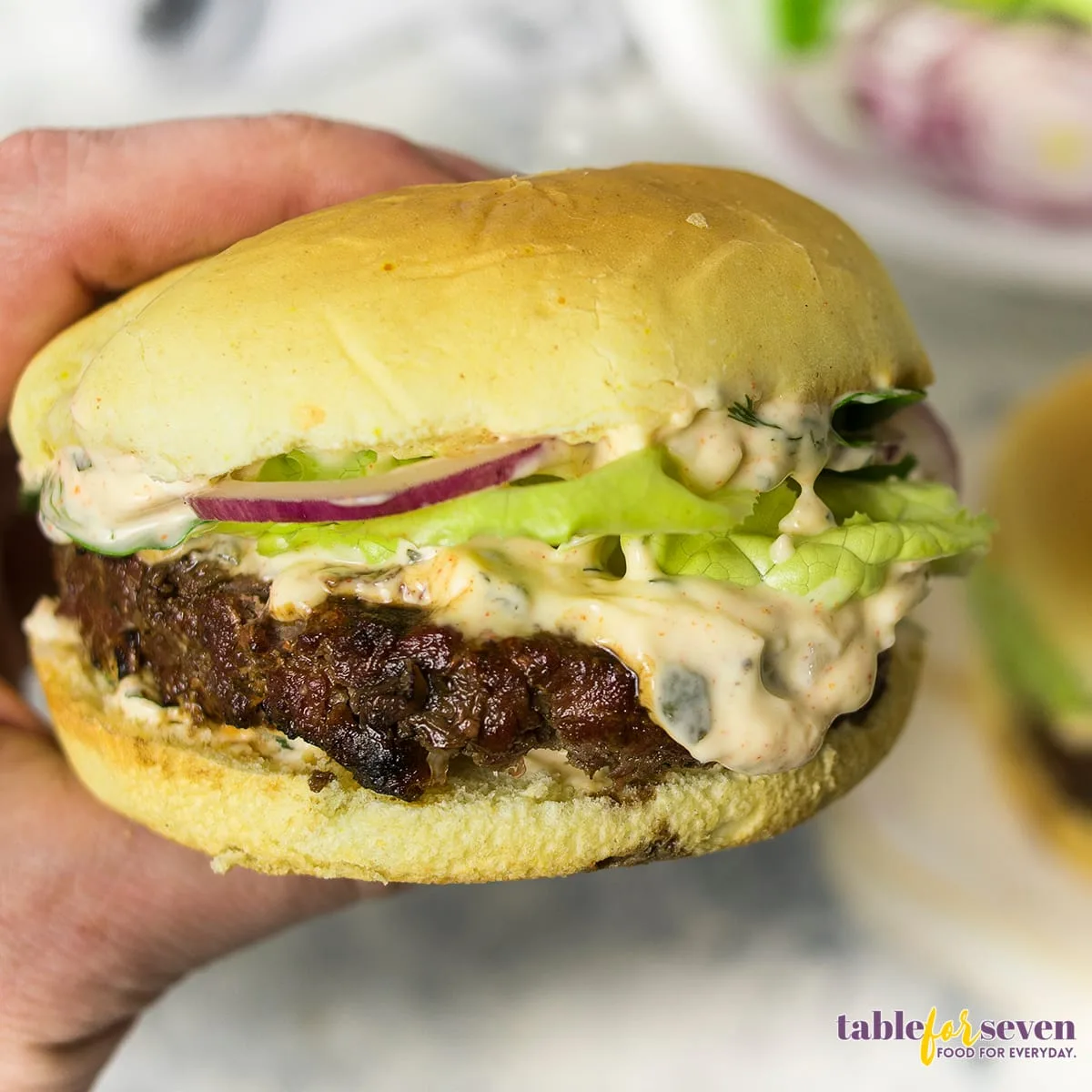 Lamb Burgers ready to be served