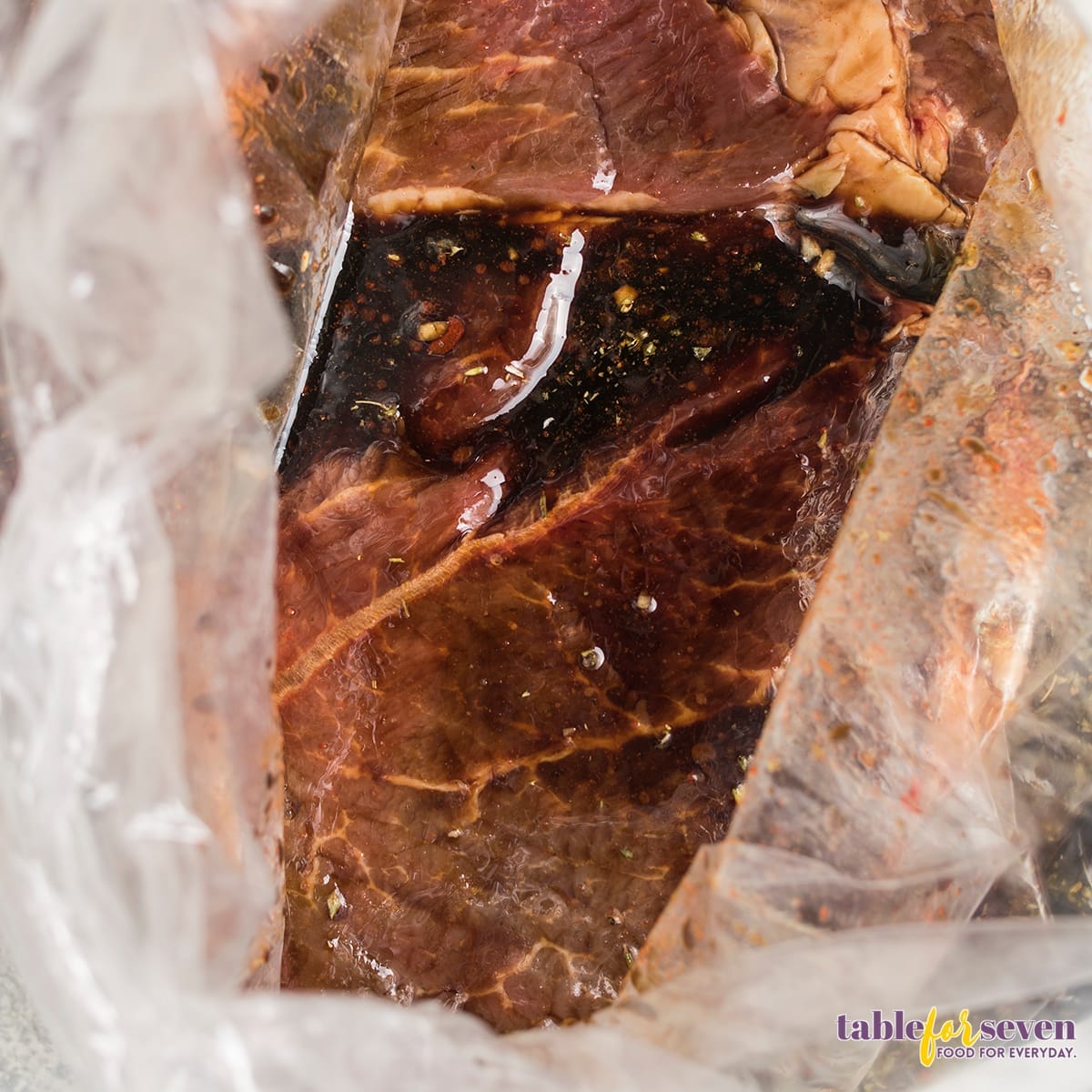 Marinated London Broil in Plastic Bag