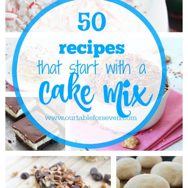 50 Recipes that Start with a Cake Mix #cakemix #recipes #dessert #reciperoundup