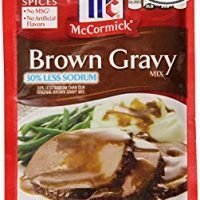McCormick Less Sodium Brown Gravy Mix, 0.87 oz (Pack of 12)