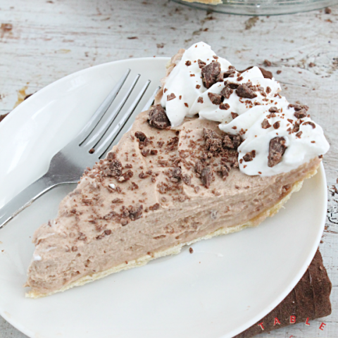 French Silk Pie #pie #chocolate #dessert #frenchsilkpie #tableforsevenblog