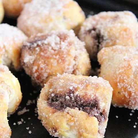 Air Fryer Chocolate Stuffed Doughnuts- Table for Seven