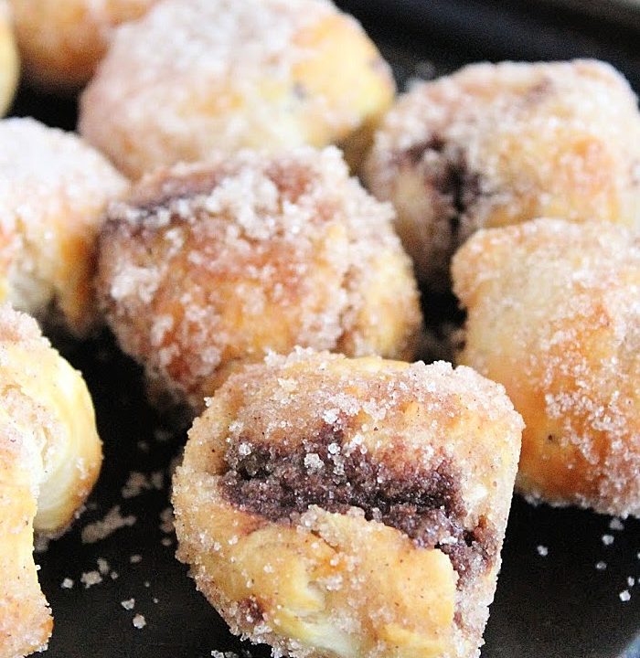 Air Fryer Chocolate Stuffed Doughnuts- Table for Seven