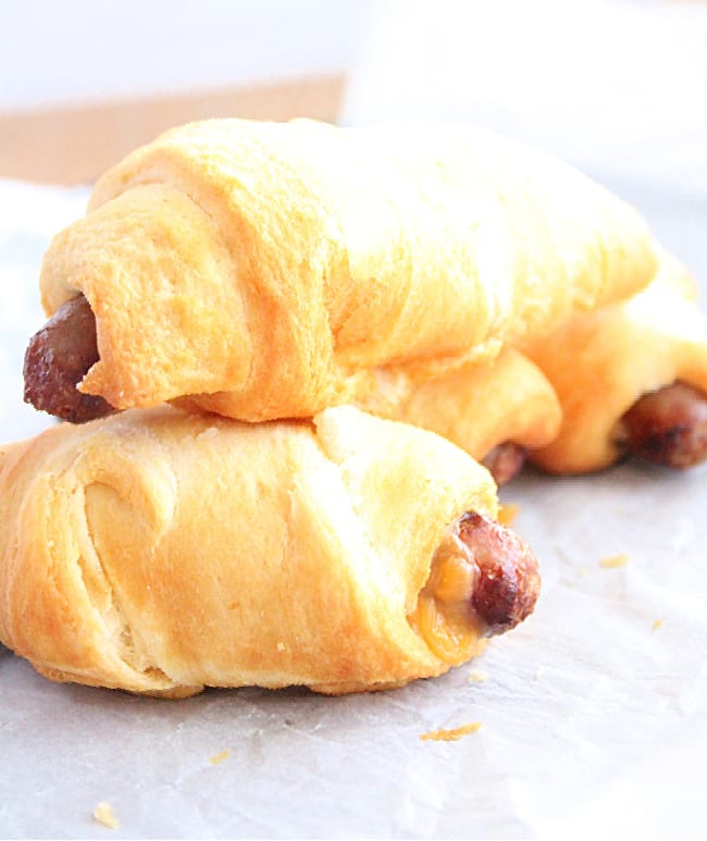 Air fryer sausage croissants