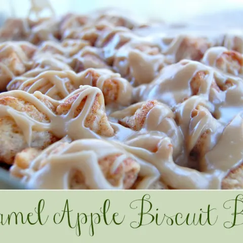 Caramel Apple Biscuit Bake #caramel #apple #biscuits #tableforsevenblog