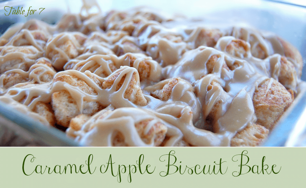 Caramel Apple Biscuit Bake #caramel #apple #biscuits #tableforsevenblog 