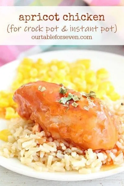 Apricot Chicken #crockpot #slowcooker #instantpot #slowcooker #chicken #apricot #dinner #tableforsevenblog 