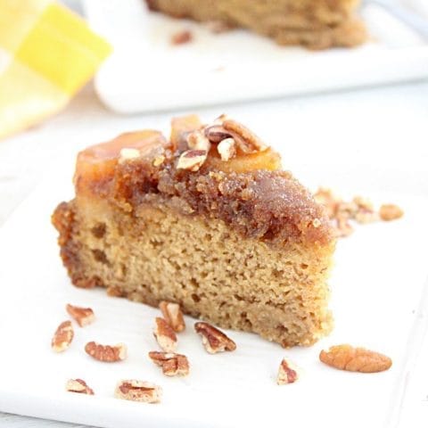 Banana Upside Down Cake #banana #cake #upsidedowncake #dessert #tableforsevenblog