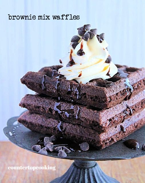 Brownie Mix Waffles Table for Seven