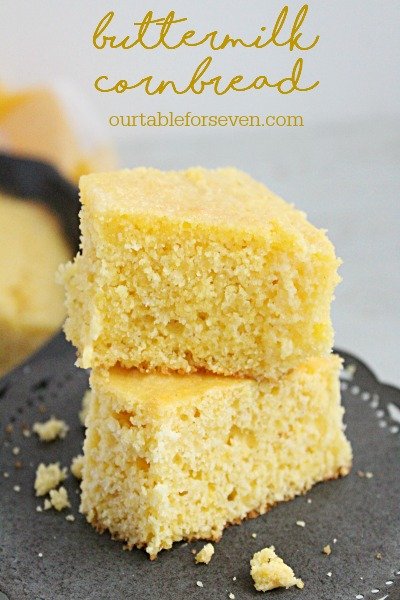 Buttermilk Cornbread #buttermilk #cornbread #bread #tableforsevenblog 