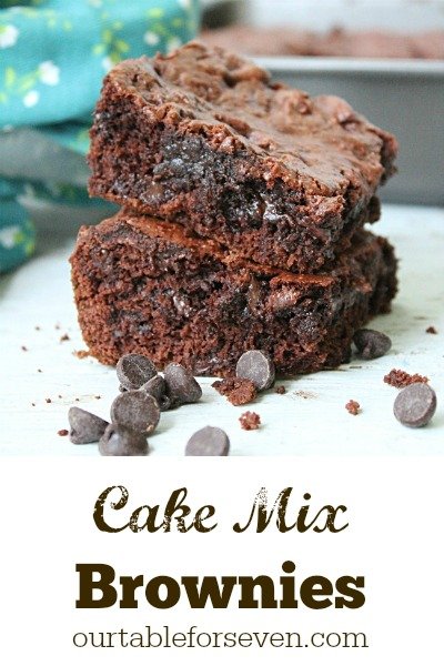 Cake Mix Brownies @tableforseven #tableforsevenblog #brownies #chocolate #cakemix #dessert 