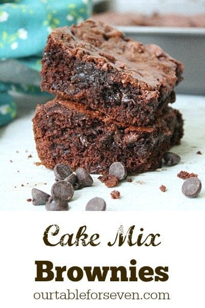 Easiest Cake Mix Brownies | from Somewhat Simple